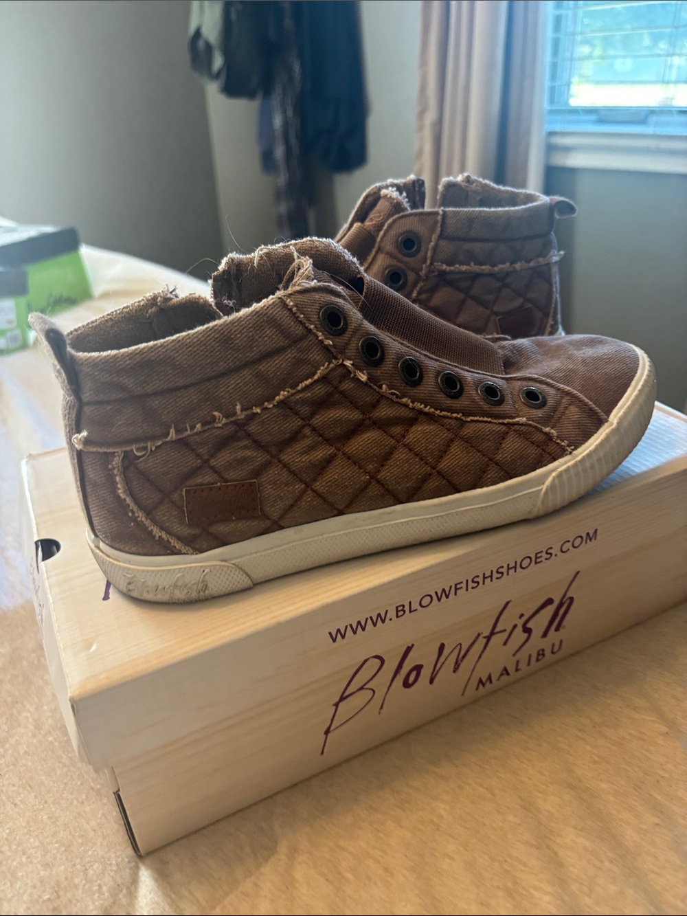 Blowfish Brown Quilted High-Top Sneaker